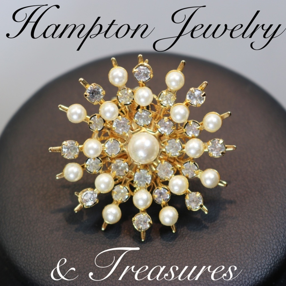✨💫 🌟Vintage Starburst Celestial Clip-On Earrings 🌟💫✨